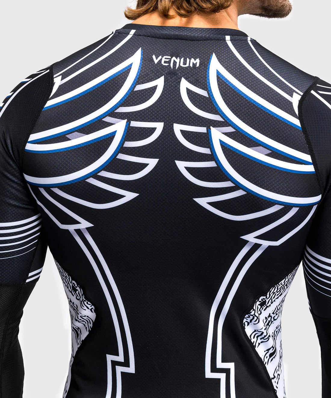 Venum x TEKKEN 8 - Jin Kazama Rash Guard Long Sleeve Blue/Black/White - The Fight Club