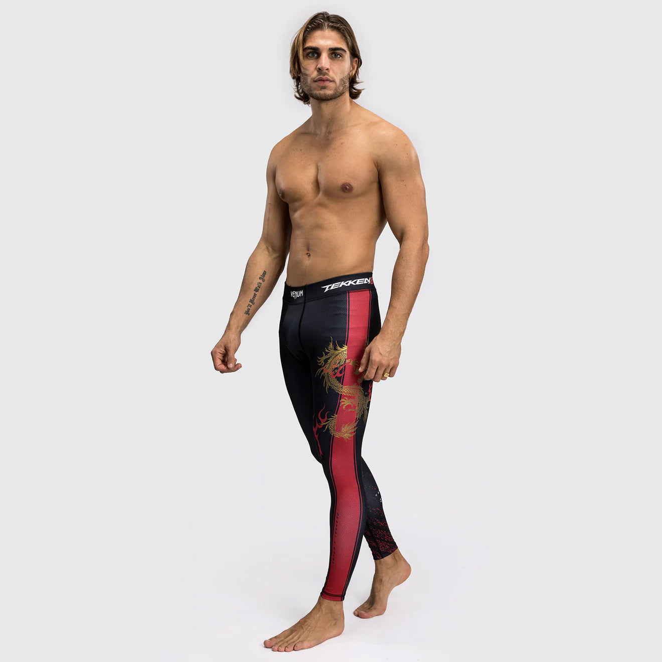 Venum x TEKKEN 8 - Marshall Law Spats Black/Red/Gold - The Fight Club