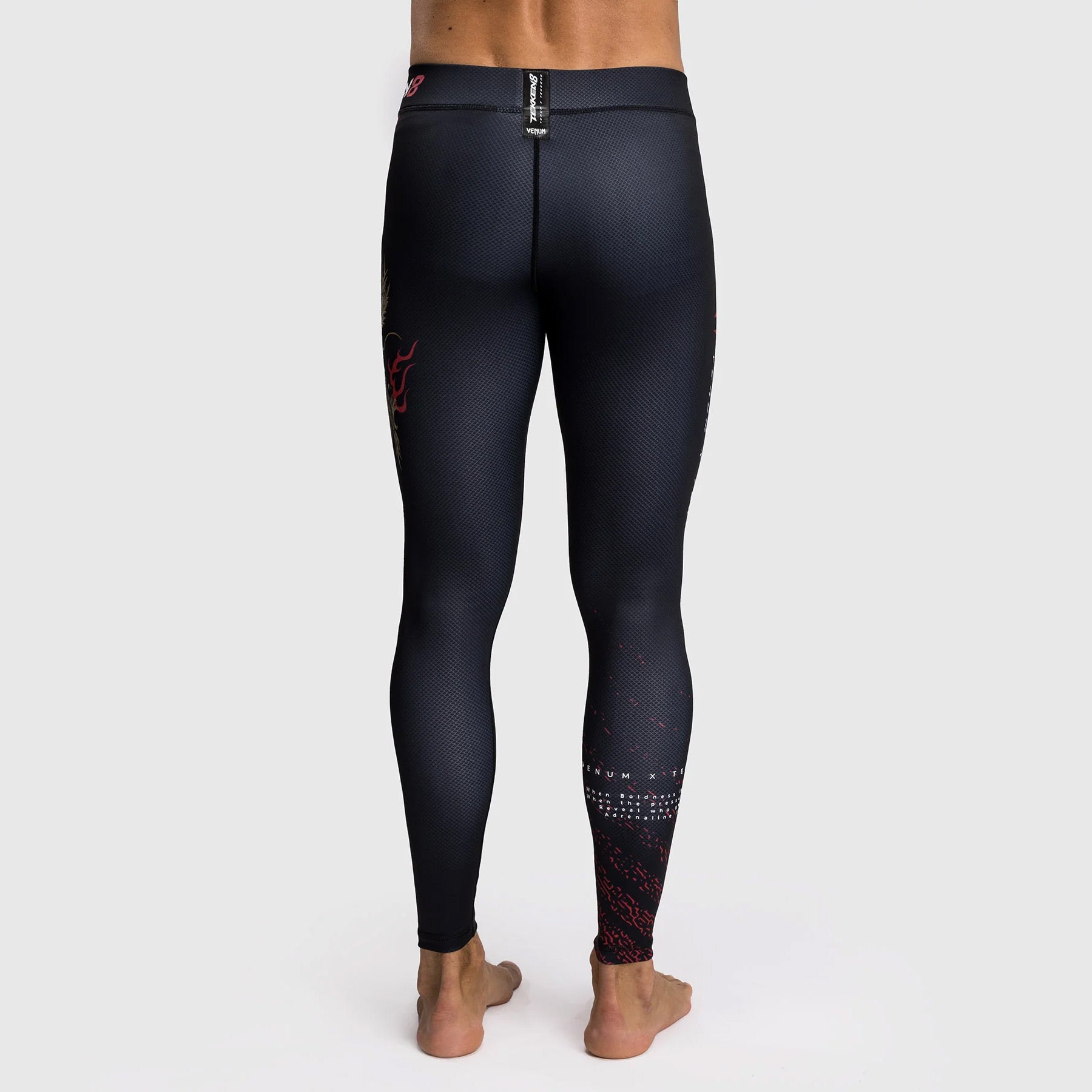 Venum x TEKKEN 8 - Marshall Law Spats Black/Red/Gold - The Fight Club