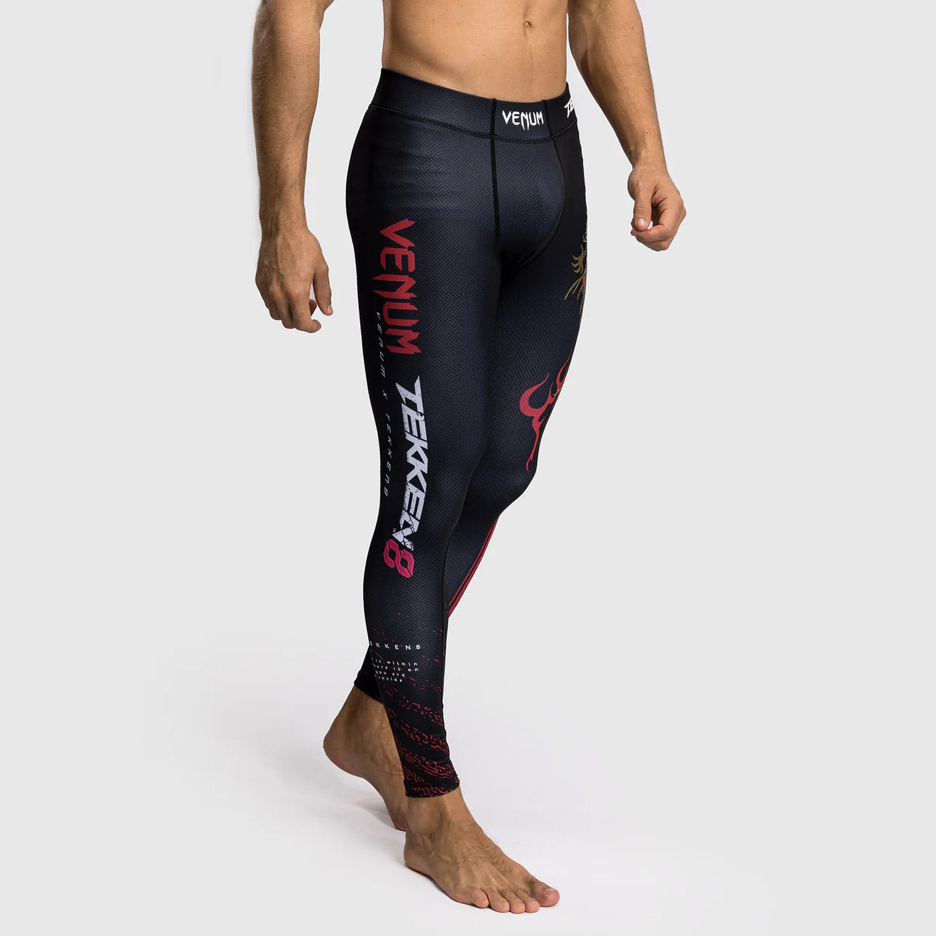 Venum x TEKKEN 8 - Marshall Law Spats Black/Red/Gold - The Fight Club