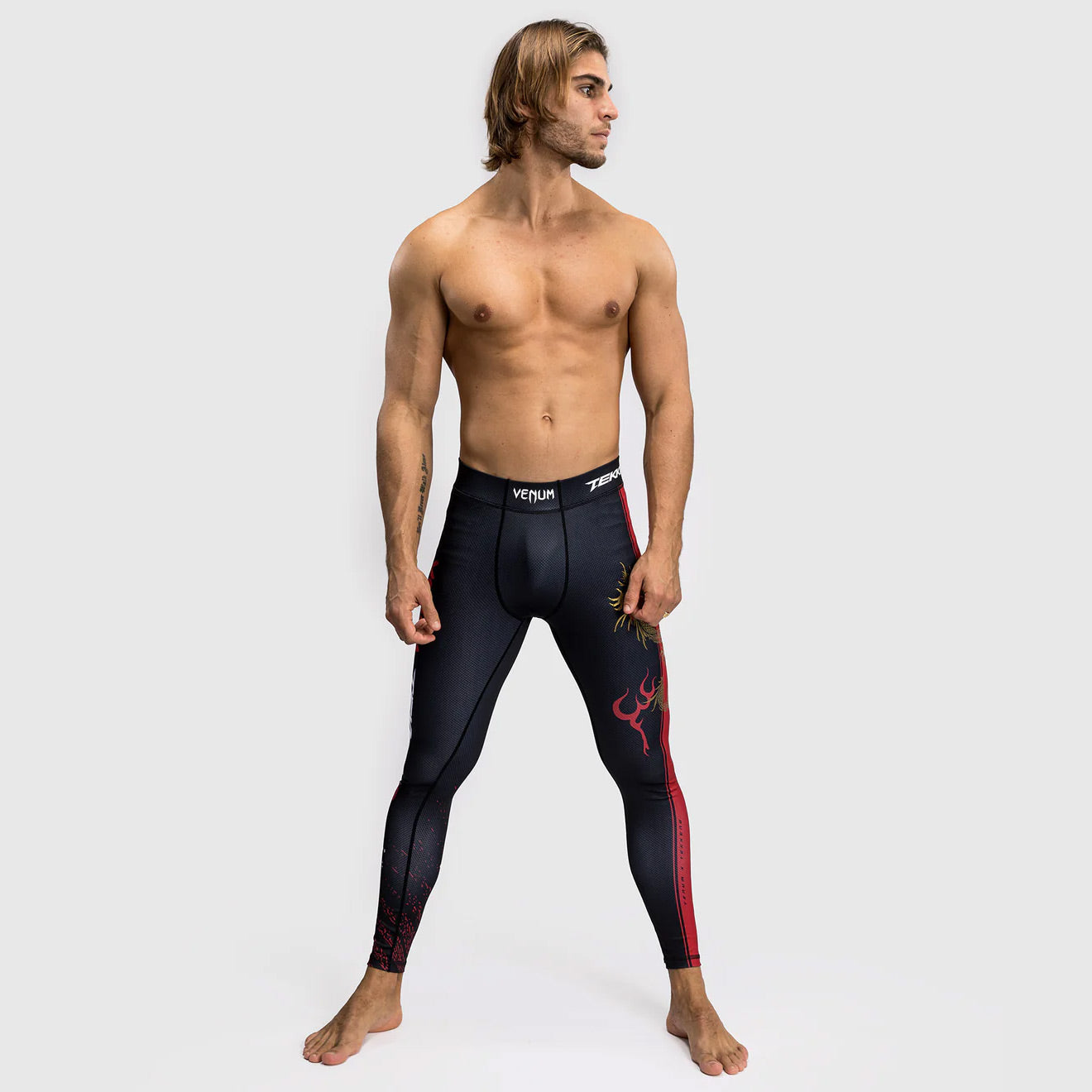 Venum x TEKKEN 8 - Marshall Law Spats Black/Red/Gold - The Fight Club