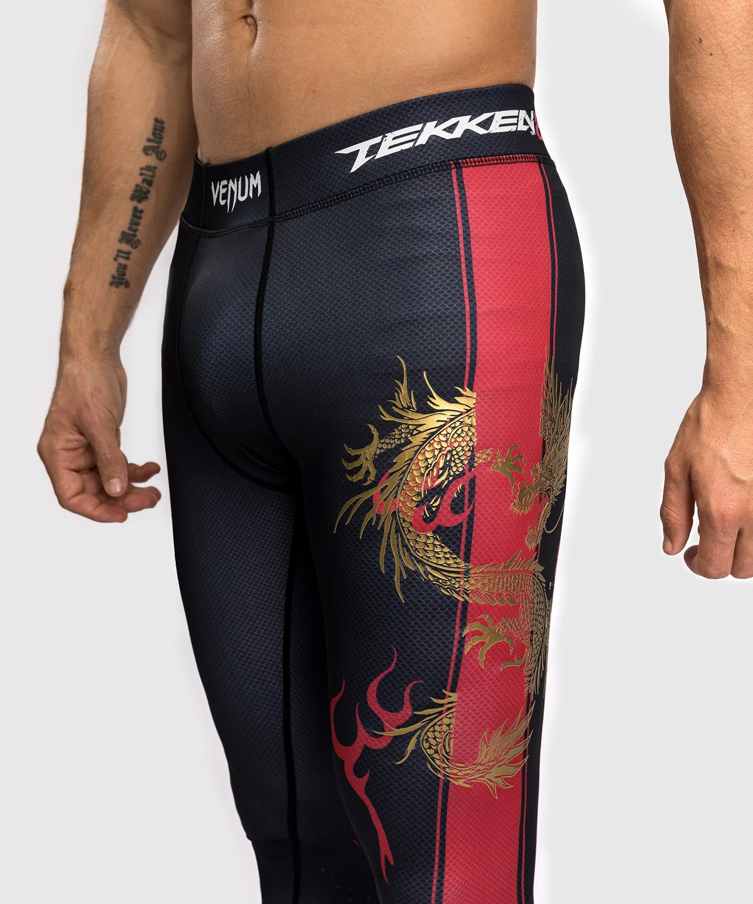 Venum x TEKKEN 8 - Marshall Law Spats Black/Red/Gold - The Fight Club