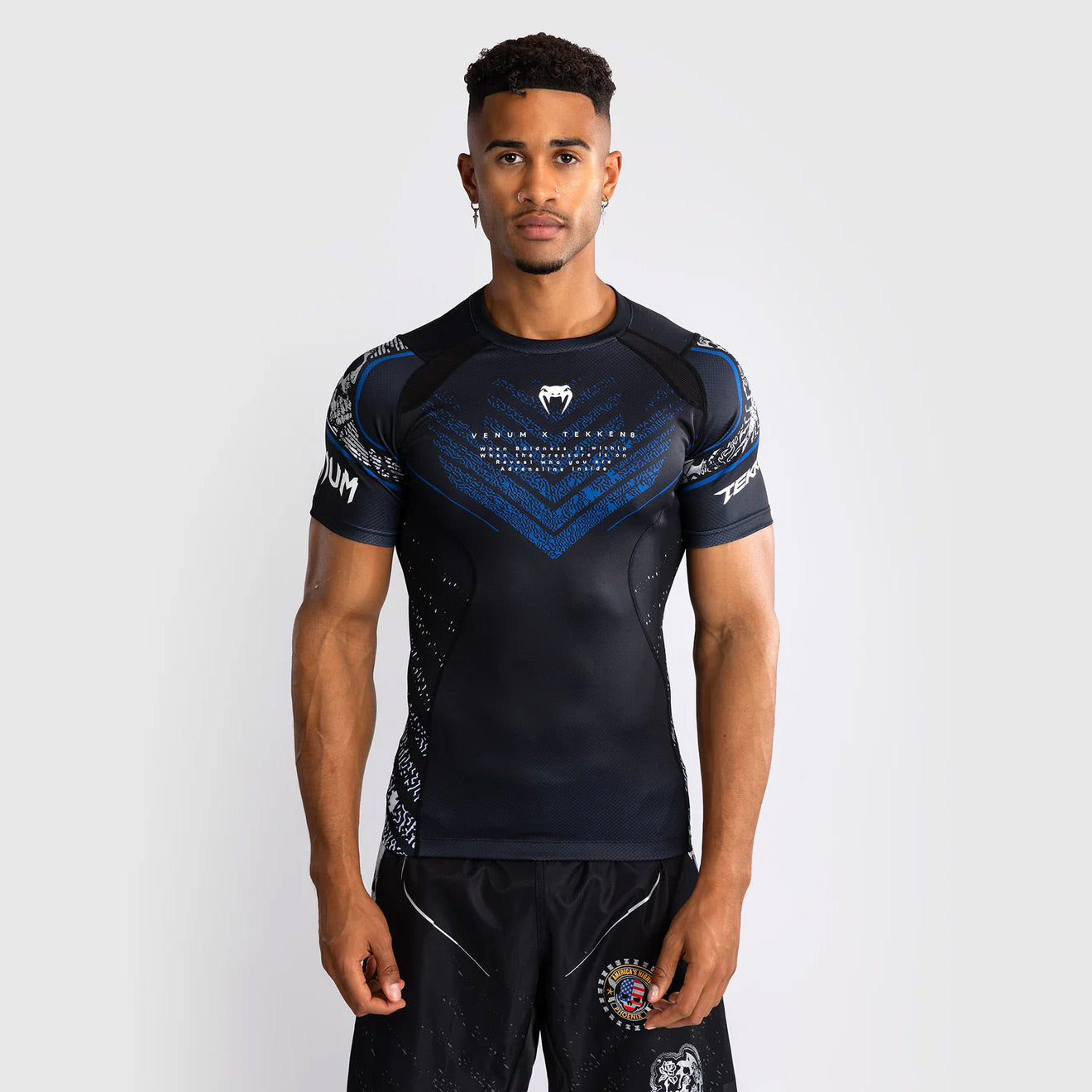 Venum x TEKKEN 8 - Paul Phoenix Rash Guard Black/Blue - The Fight Club