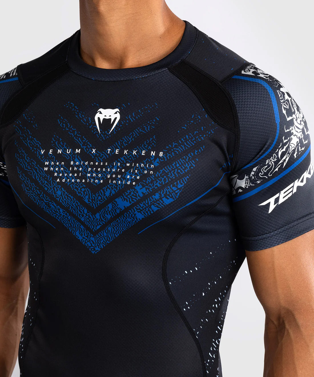 Venum x TEKKEN 8 - Paul Phoenix Rash Guard Black/Blue - The Fight Club