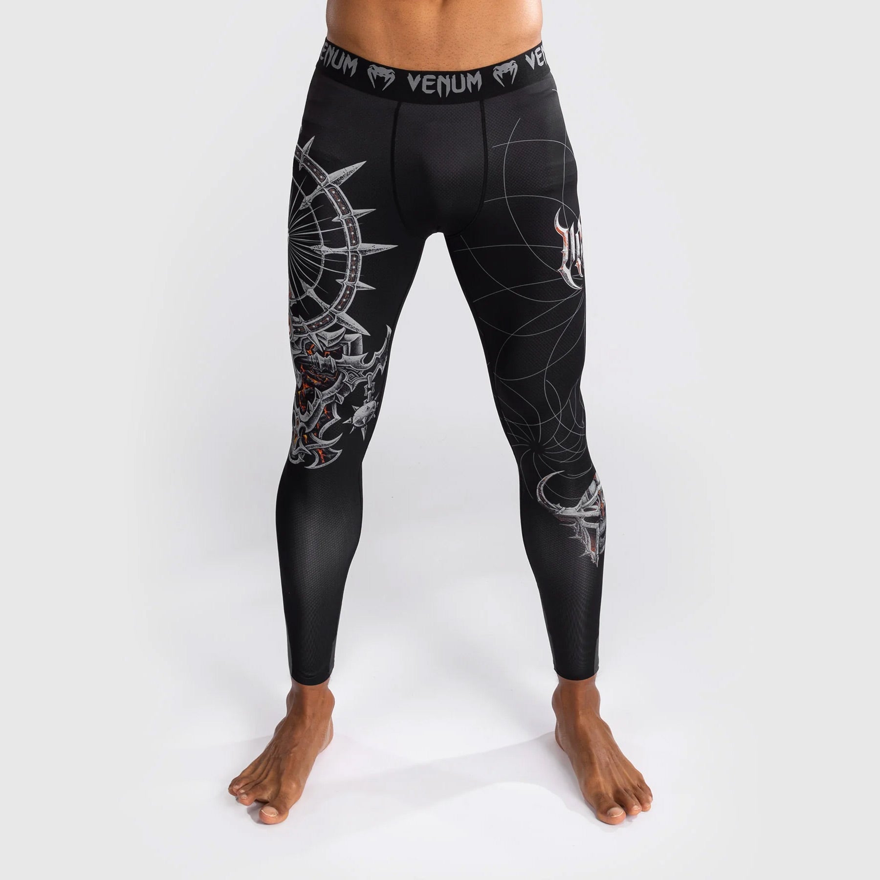 Venum Gladiator 5.0 Men's Spats Black/Silver - The Fight Club