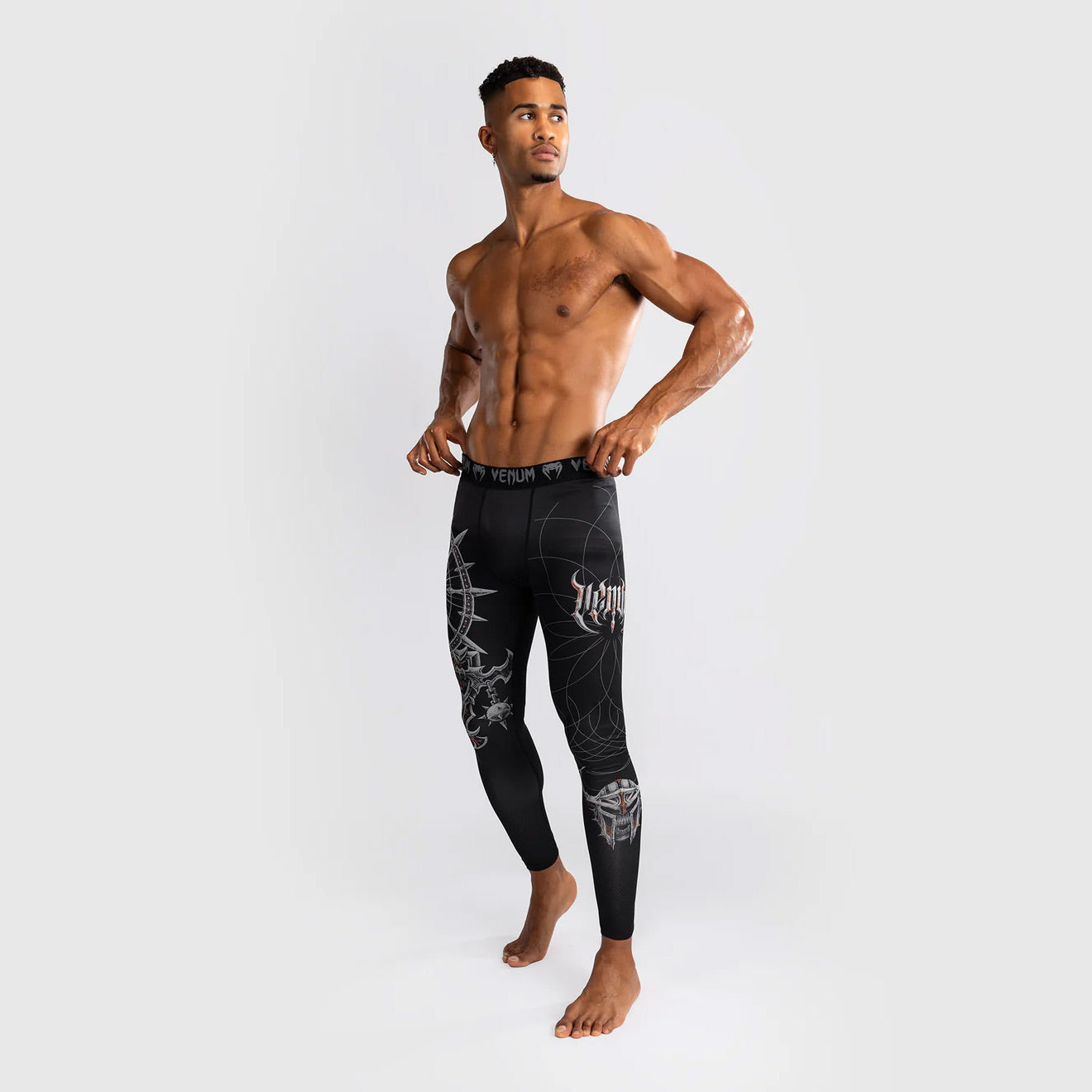 Venum Gladiator 5.0 Men's Spats Black/Silver - The Fight Club