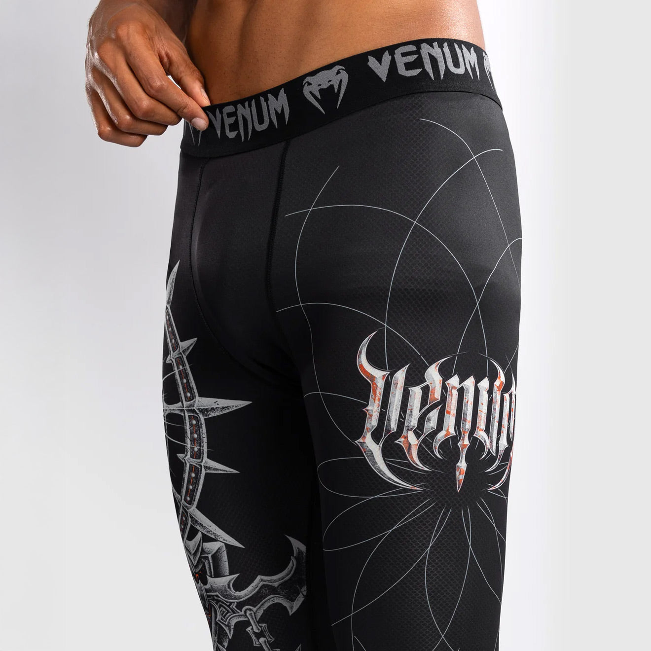 Venum Gladiator 5.0 Men's Spats Black/Silver - The Fight Club