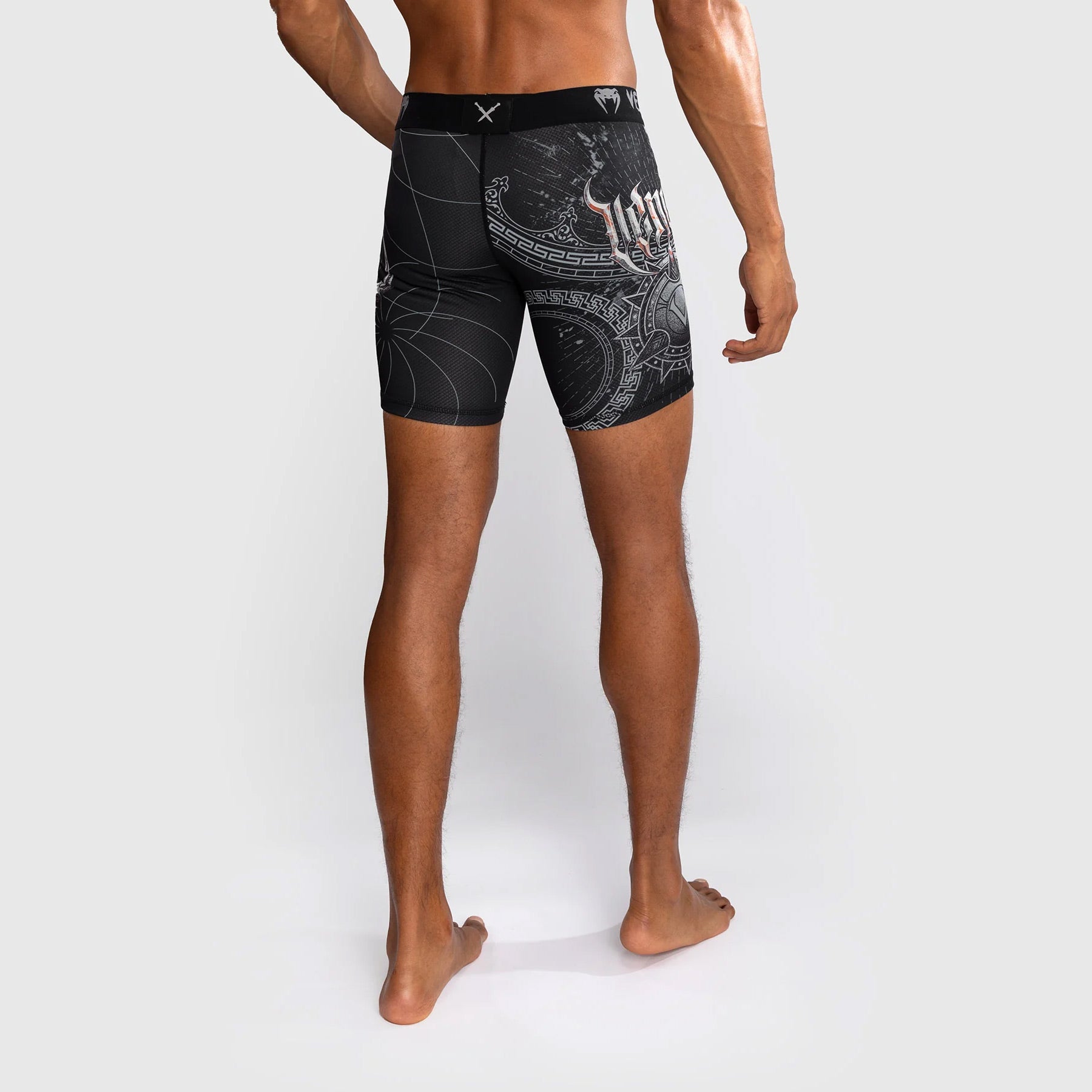 Venum Gladiator 5.0 Men's Vale Tudo Shorts Black/Silver - The Fight Club