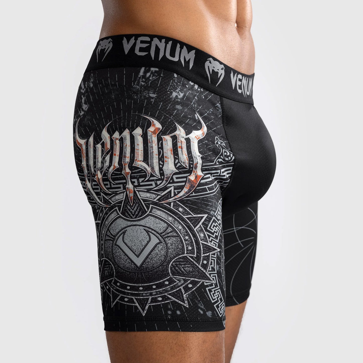 Venum Gladiator 5.0 Men's Vale Tudo Shorts Black/Silver - The Fight Club