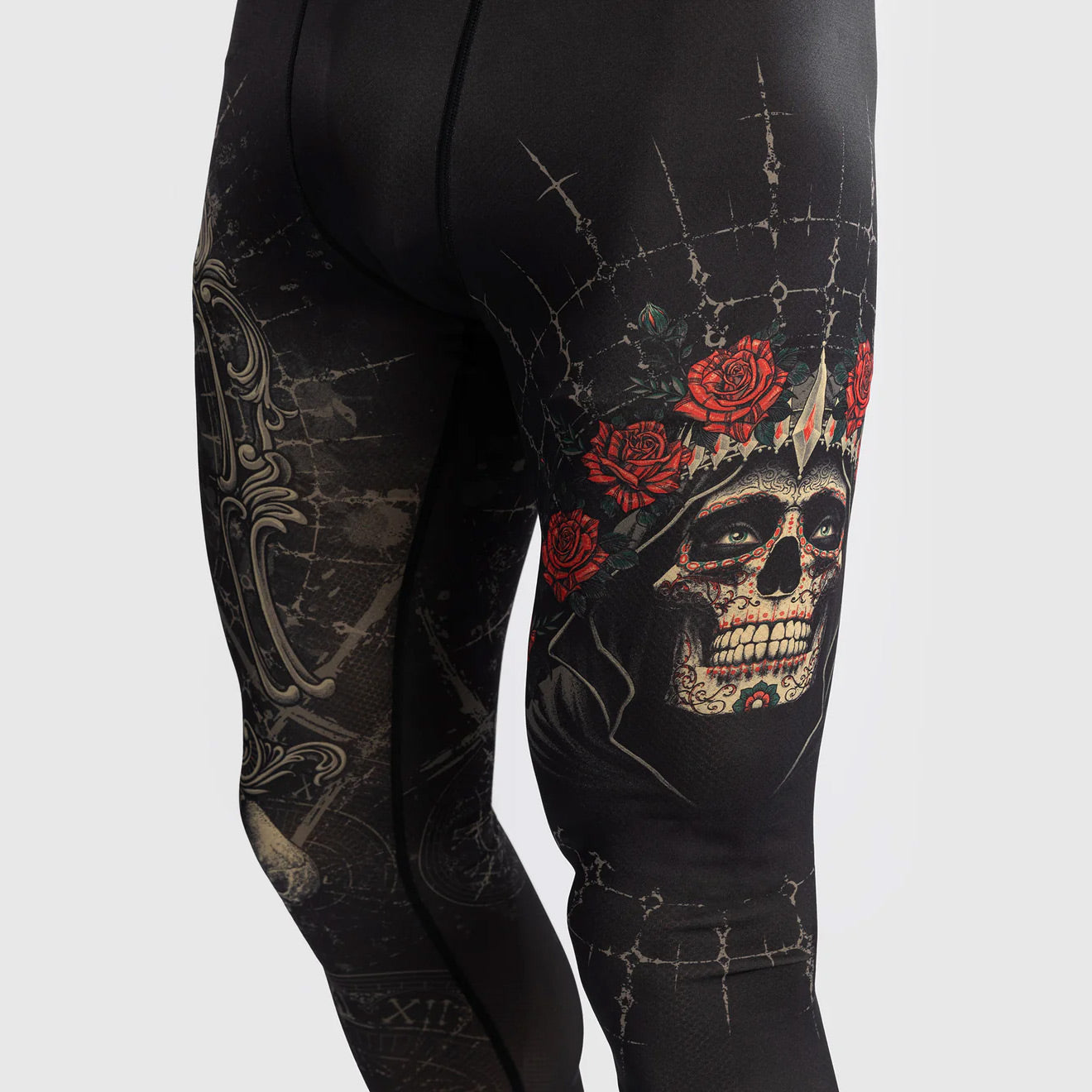 Venum Santa Muerte 5.0 Men's Spats Deep Black/Gold - The Fight Club