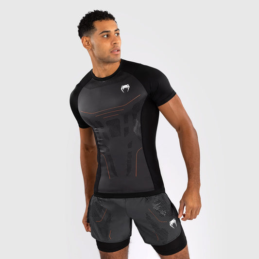 Venum Technical 3.0 Short Sleeve Rash Guard Graphite - The Fight Club