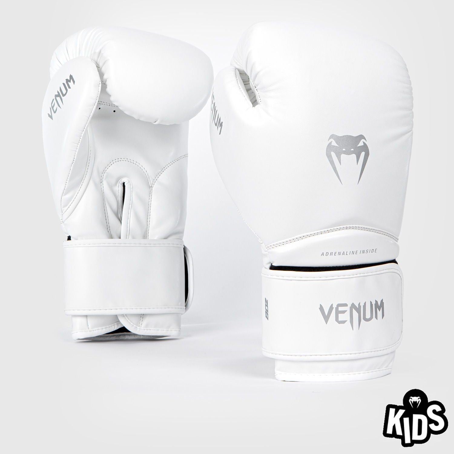 Venum Contender 1.5 Kids Boxing Gloves White/Silver - The Fight Club
