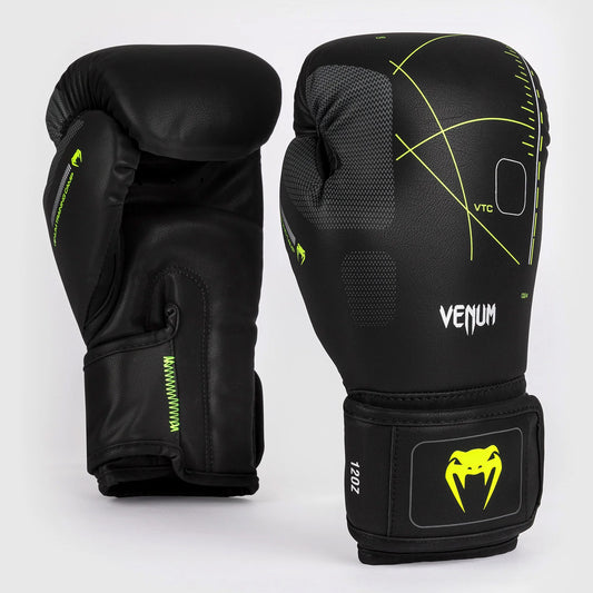 Venum Training Camp 4.0 Boxing Gloves Black/Neon Green - The Fight Club