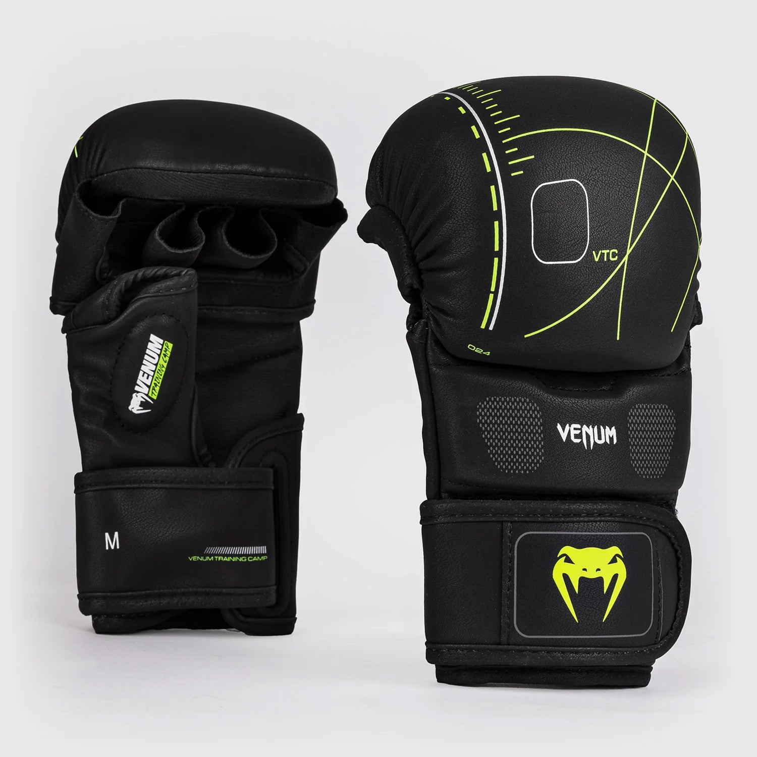 Venum Training Camp 4.0 Sparring Gloves Black/Neo Green - The Fight Club