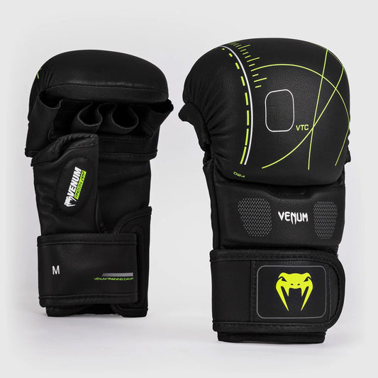 Venum Training Camp 4.0 Sparring Gloves Black/Neo Green - The Fight Club