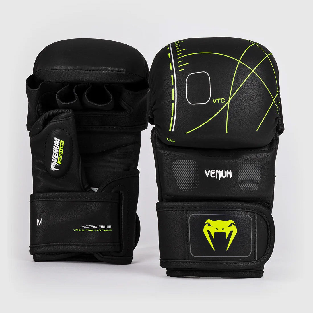 Venum Training Camp 4.0 Sparring Gloves Black/Neo Green - The Fight Club