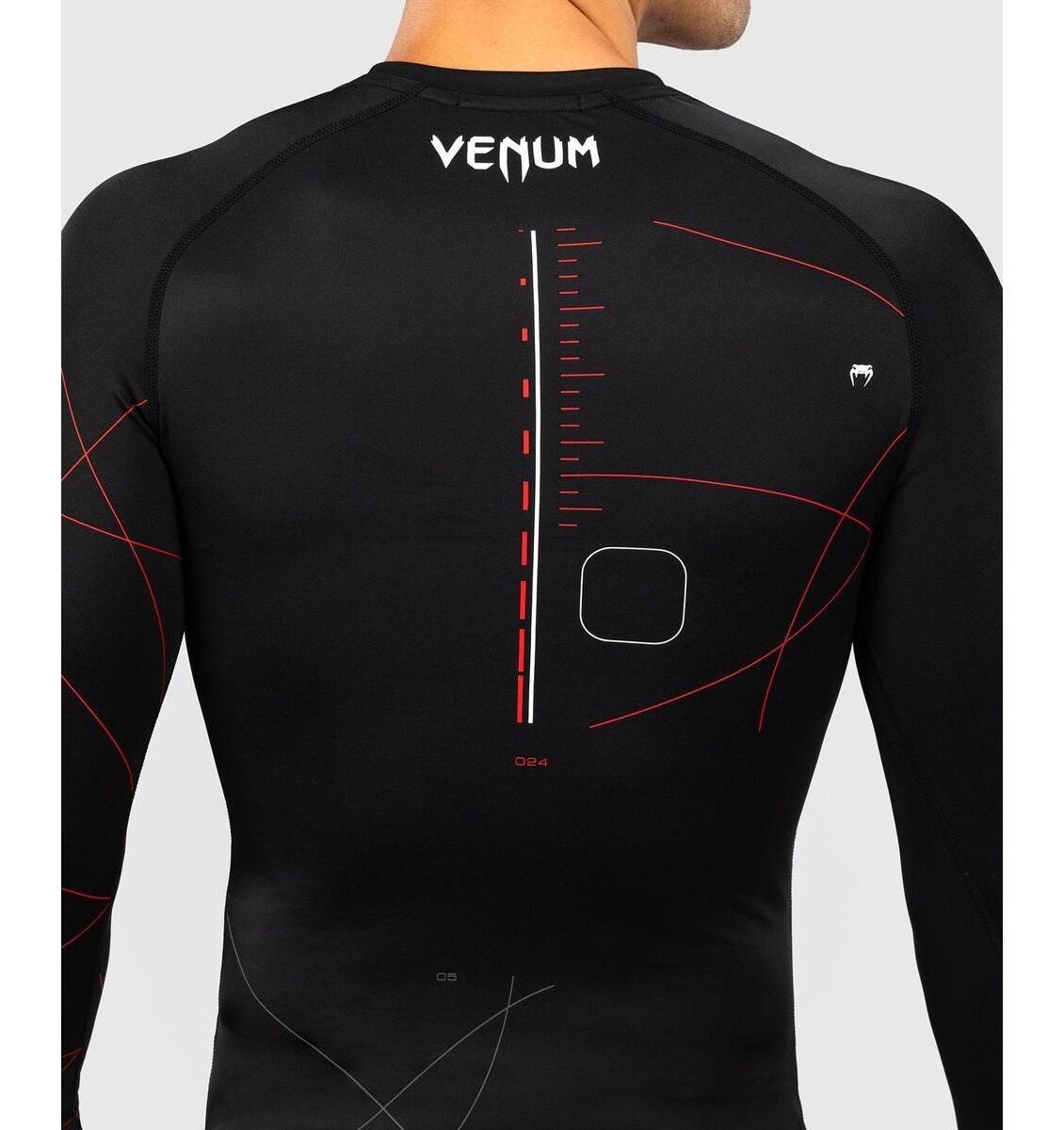 Venum Tactical XT Men's Long Sleeve Rash Guard Black/Fire Red - The Fight Club
