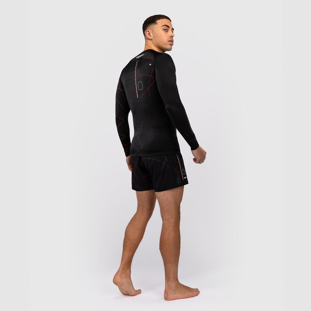 Venum Tactical XT Men's Long Sleeve Rash Guard Black/Fire Red - The Fight Club