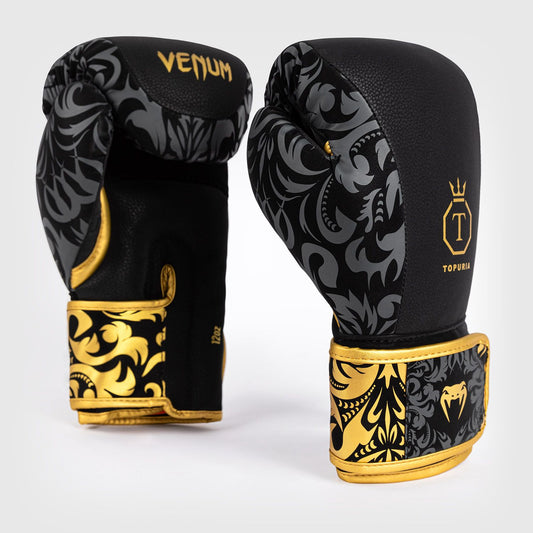 Venum x Topuria Unmatched Edition Boxing Gloves Black/Gold - The Fight Club