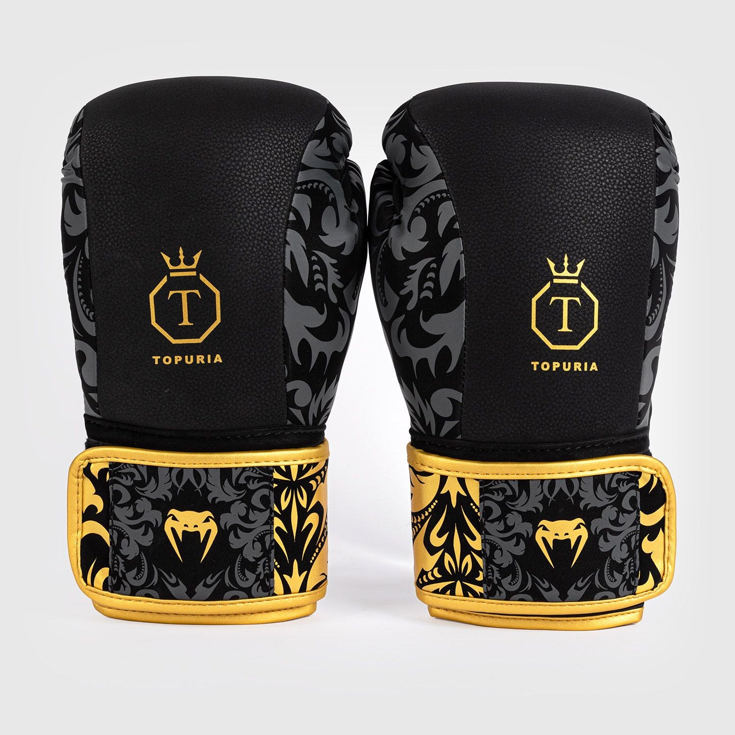 Venum x Topuria Unmatched Edition Boxing Gloves Black/Gold - The Fight Club