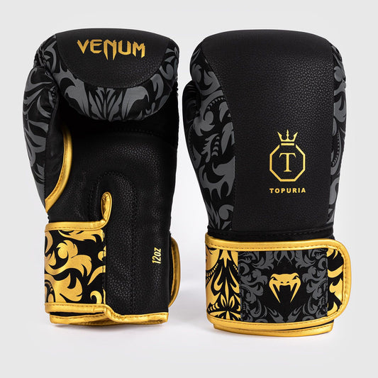 Venum x Topuria Unmatched Edition Boxing Gloves Black/Gold - The Fight Club