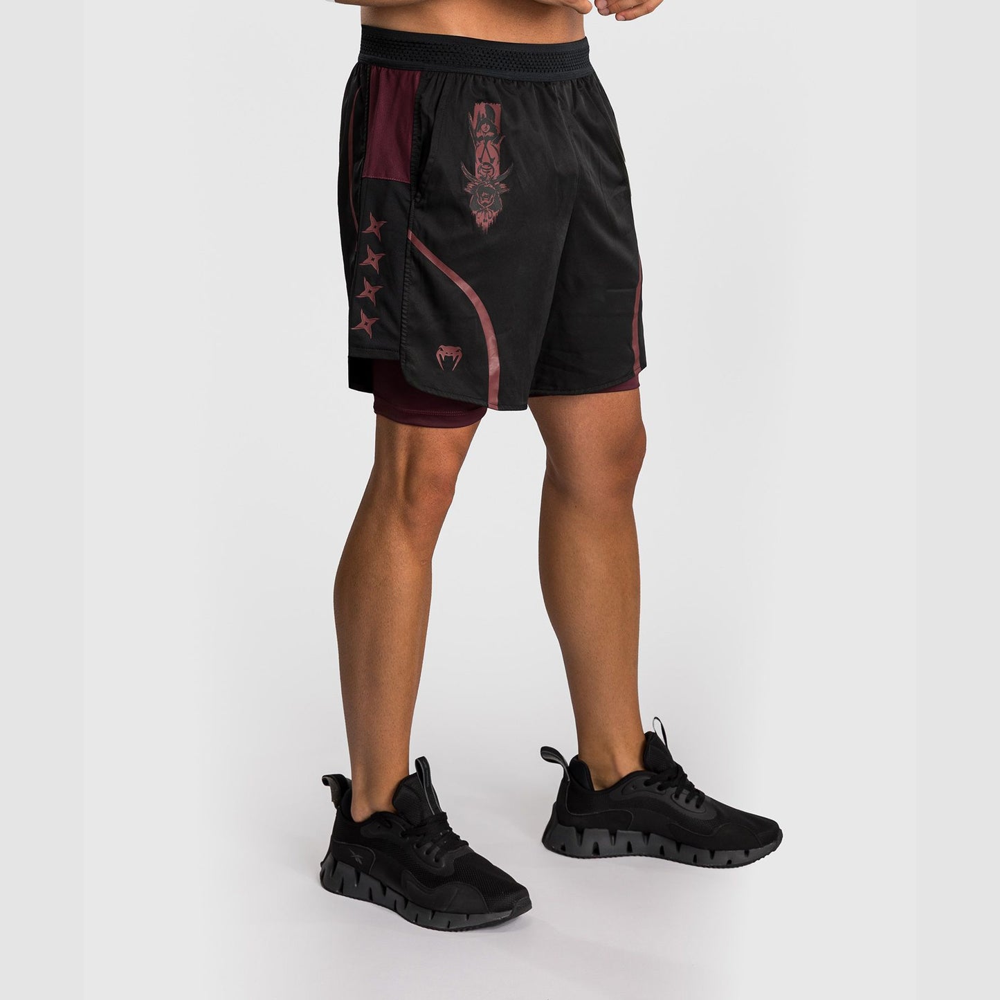 Venum x Assassin's Creed Shadows Men's Training Shorts Burgundy/Black - The Fight Club
