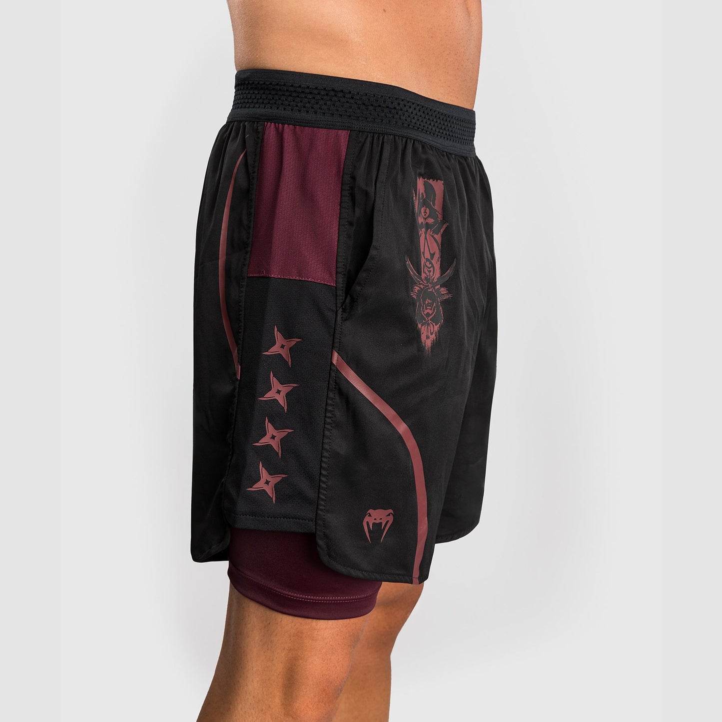 Venum x Assassin's Creed Shadows Men's Training Shorts Burgundy/Black - The Fight Club