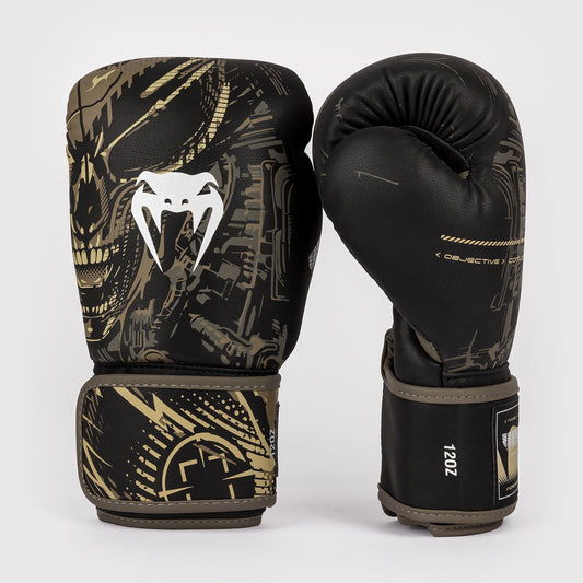 Venum Invader Boxing Gloves Black/Sand - The Fight Club