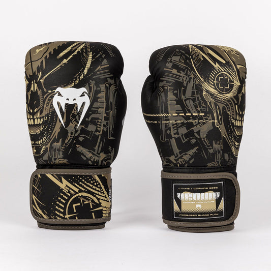 Venum Invader Boxing Gloves Black/Sand - The Fight Club