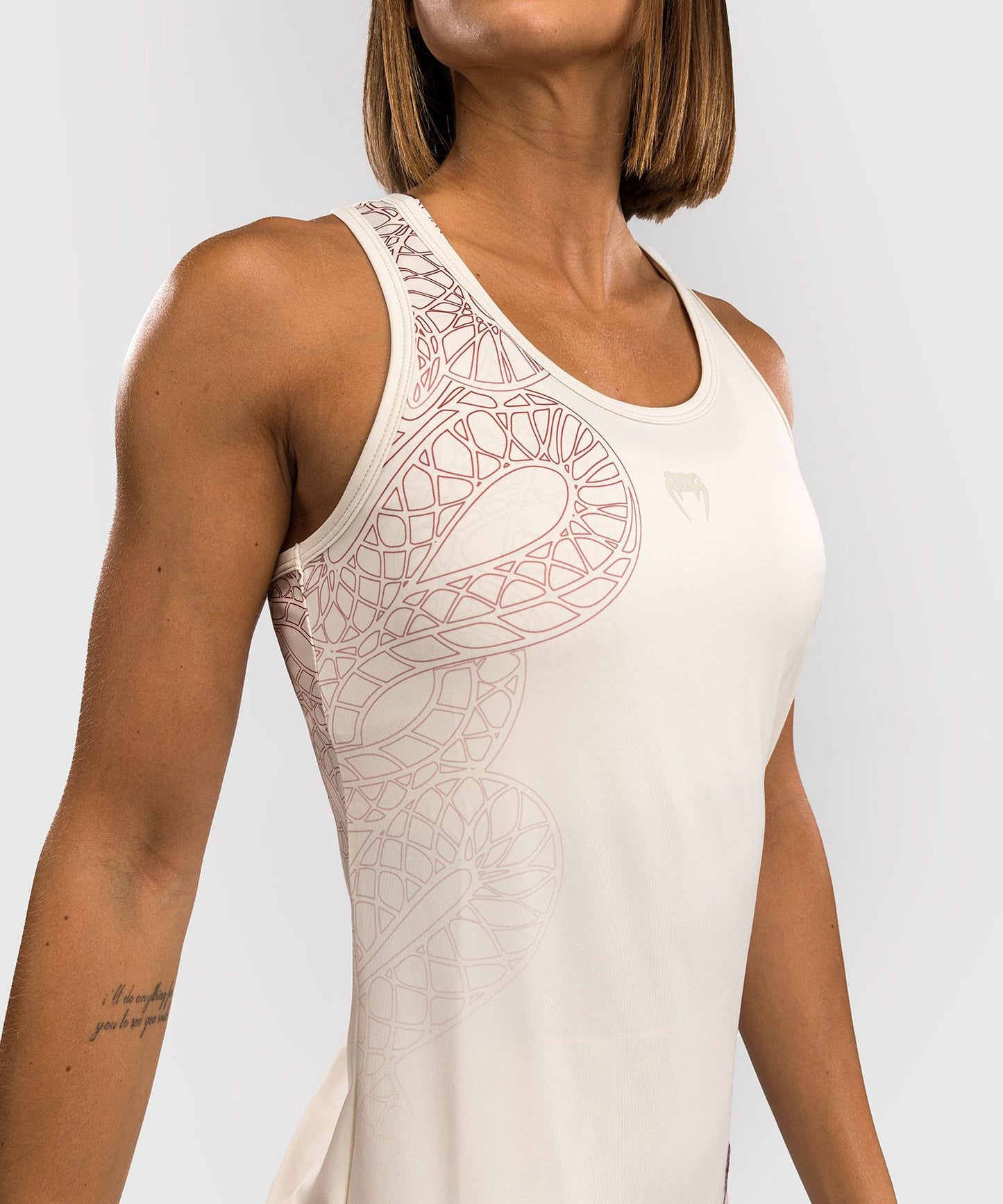 Venum Serpenti Women's Tank Top Ivory/Burgundy - The Fight Club