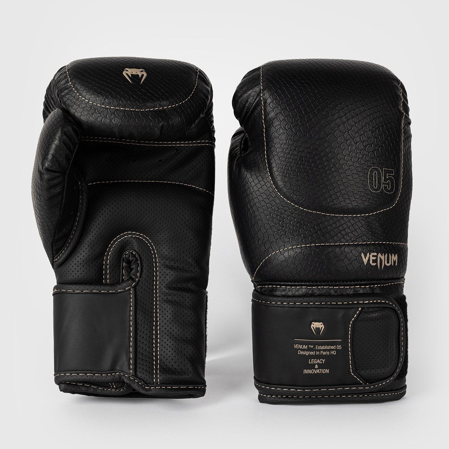 Venum Impact Evo Scales Boxing Gloves Black - The Fight Club