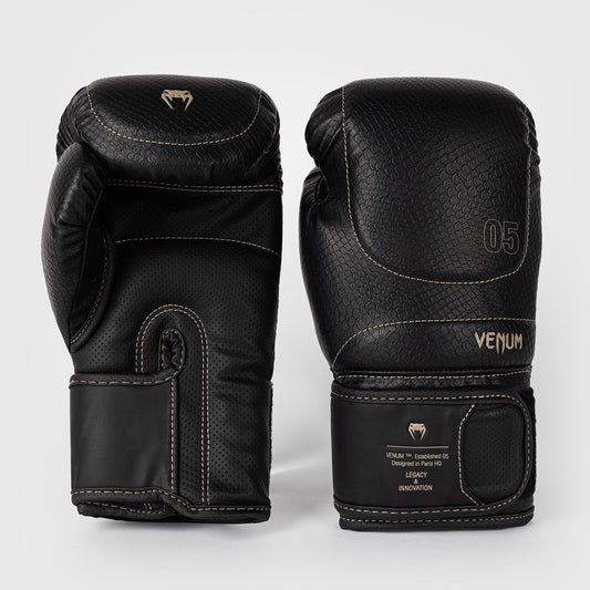 Venum Impact Evo Scales Boxing Gloves Black - The Fight Club