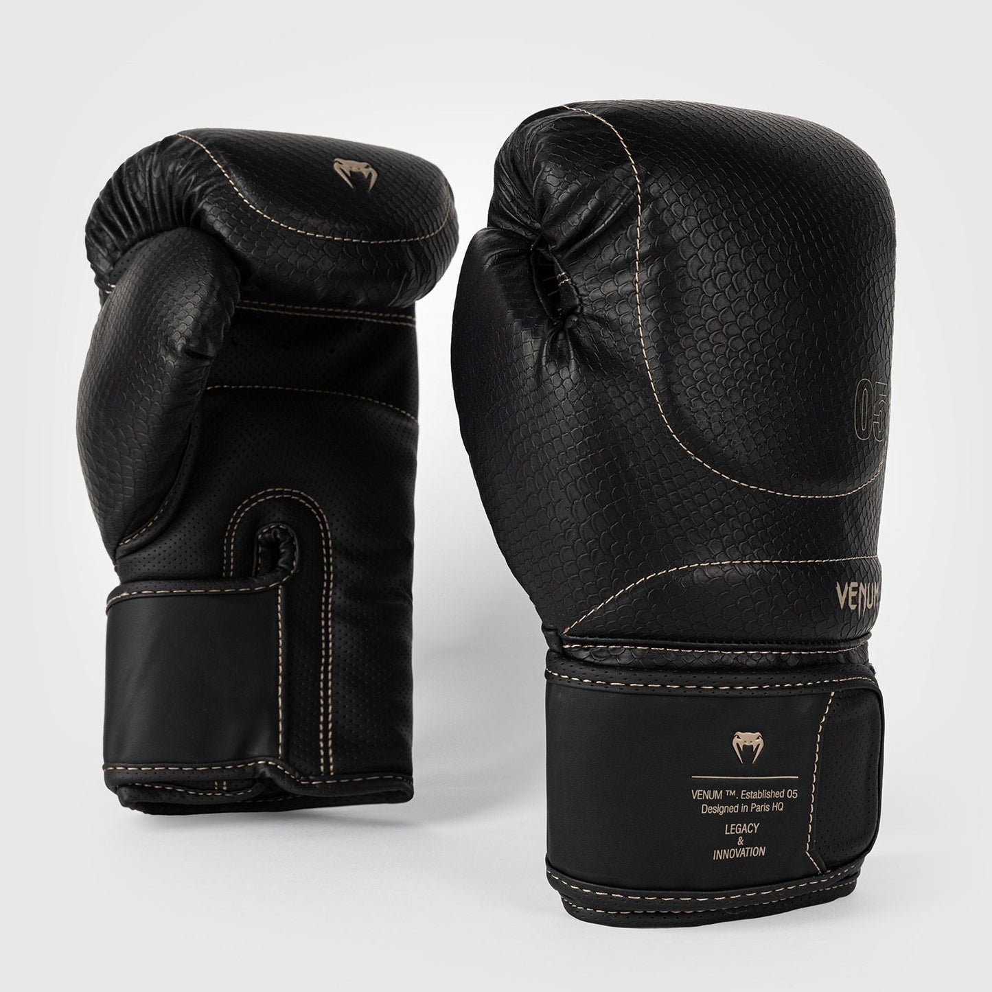 Venum Impact Evo Scales Boxing Gloves Black - The Fight Club