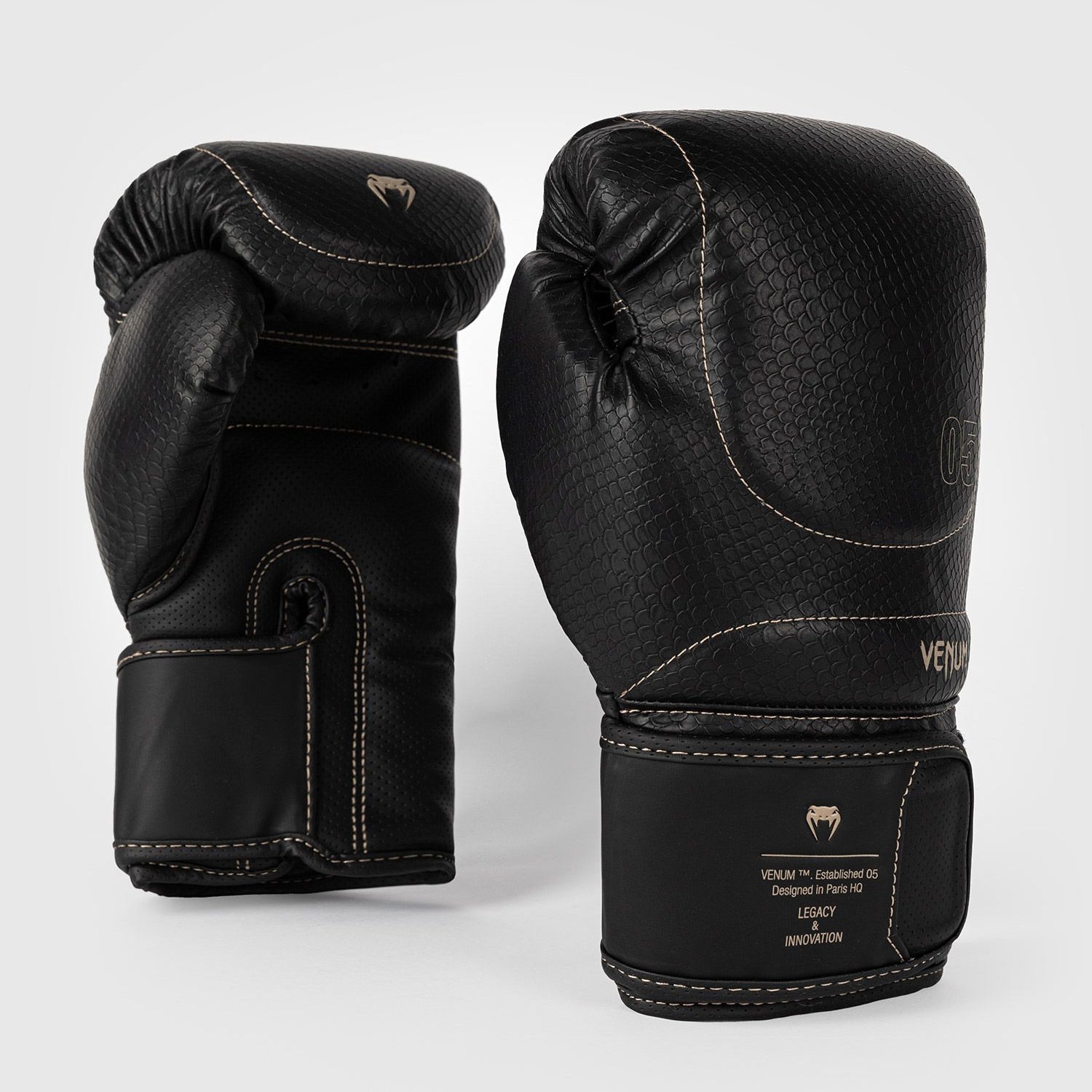 Venum Impact Evo Scales Boxing Gloves Black - The Fight Club