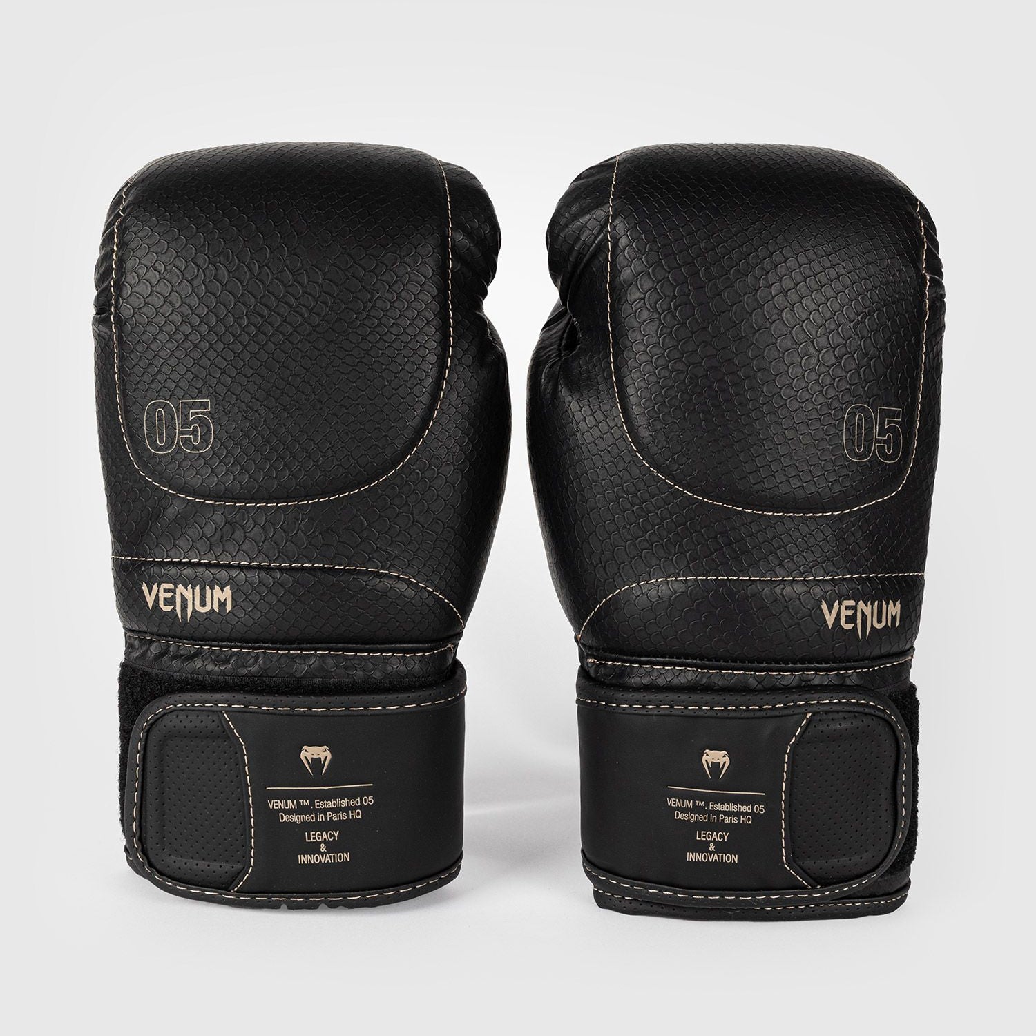 Venum Impact Evo Scales Boxing Gloves Black - The Fight Club