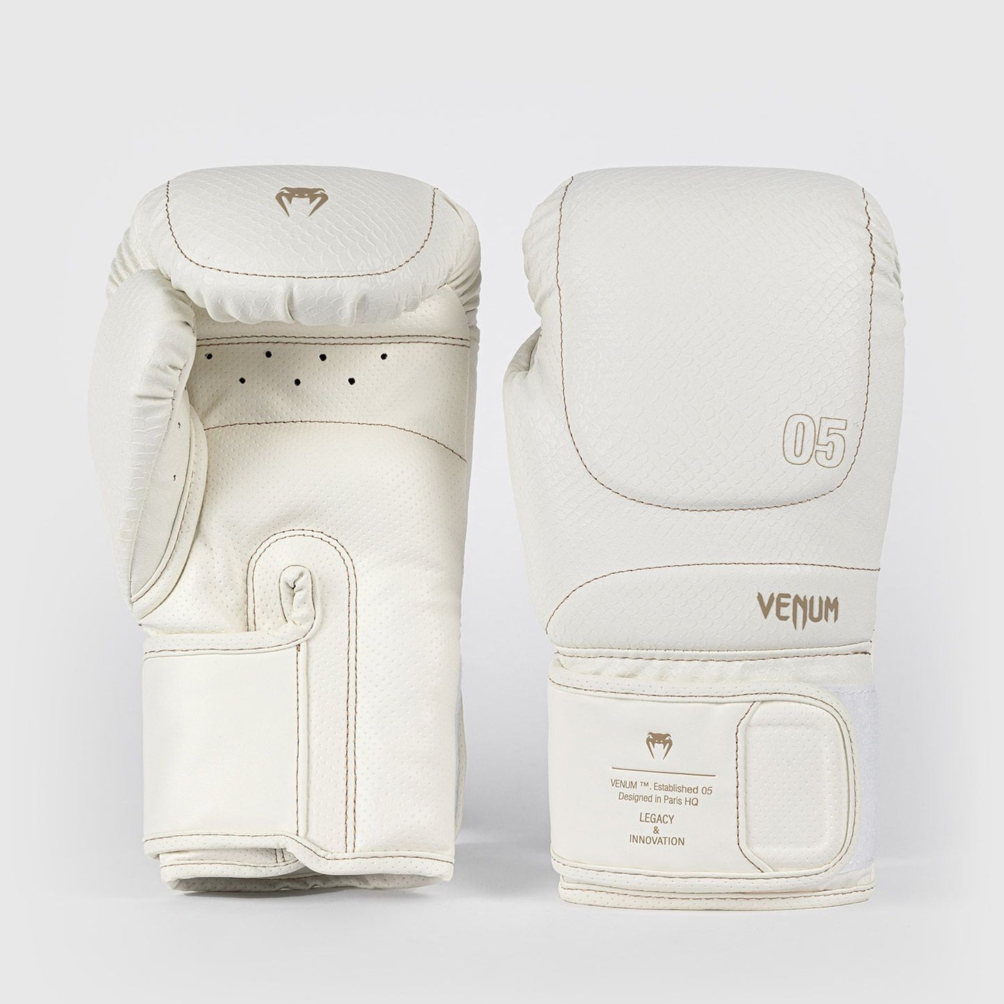Venum Impact Evo Scales Boxing Gloves Ivory - The Fight Club