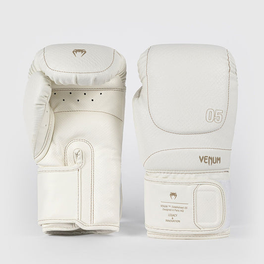 Venum Impact Evo Scales Boxing Gloves Ivory - The Fight Club
