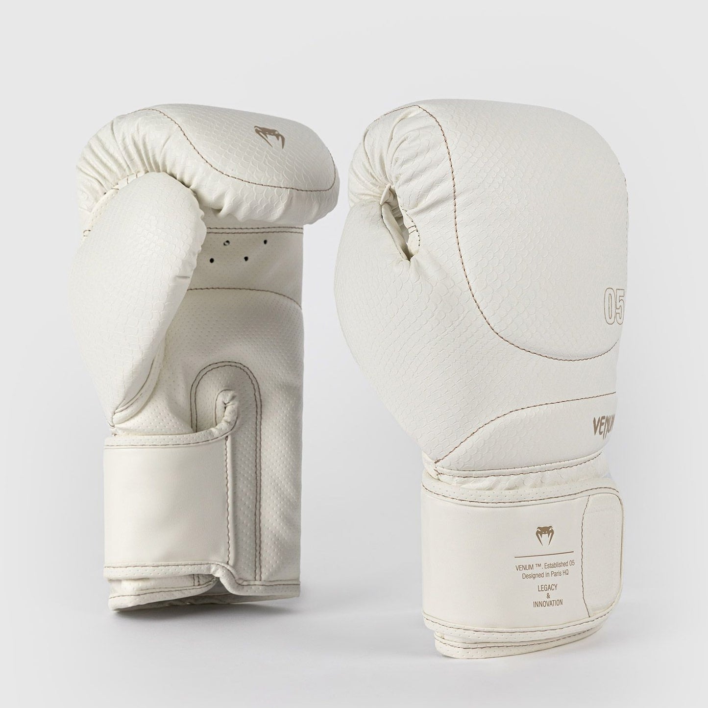 Venum Impact Evo Scales Boxing Gloves Ivory - The Fight Club