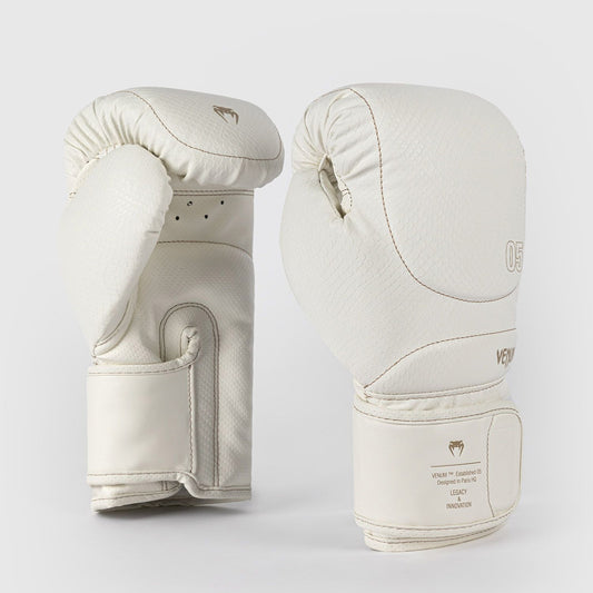Venum Impact Evo Scales Boxing Gloves Ivory - The Fight Club