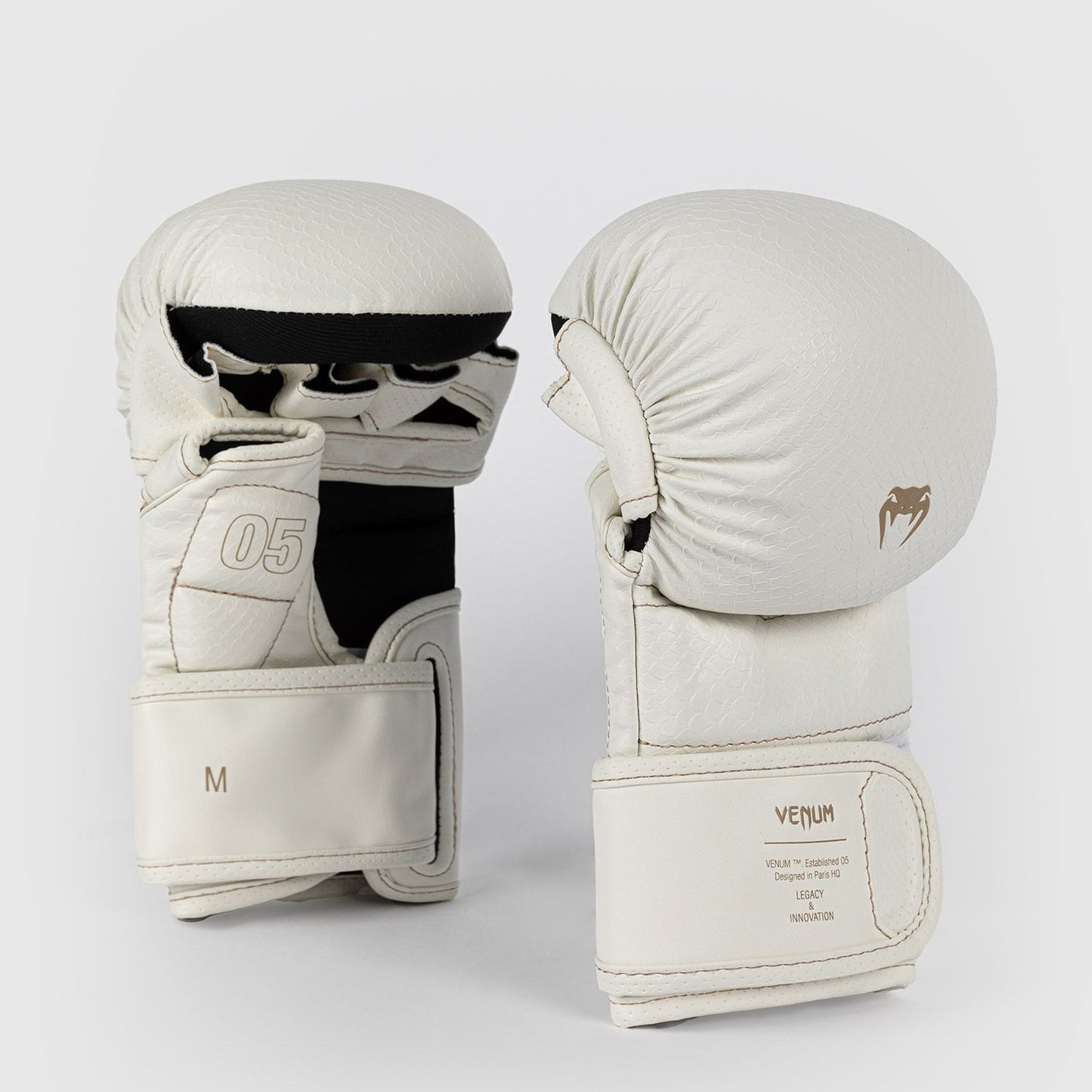 Venum Impact Evo Scales MMA Sparring Gloves Ivory - The Fight Club