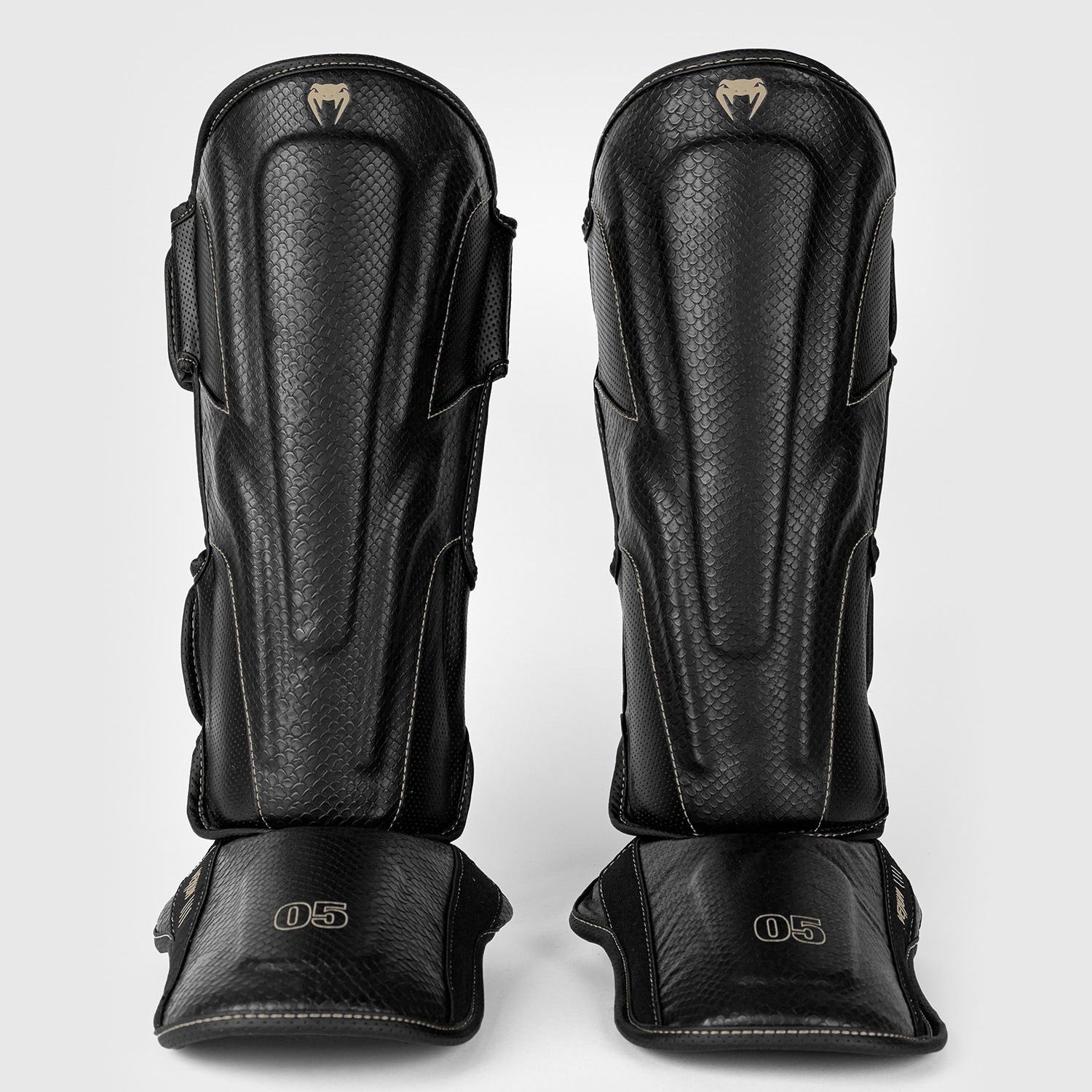 Venum Impact Evo Scales Shin Guards Black - The Fight Club