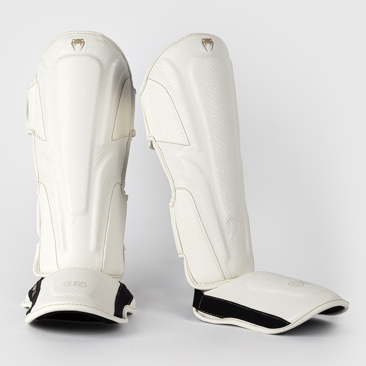 Venum Impact Evo Scales Shin Guards - Ivory