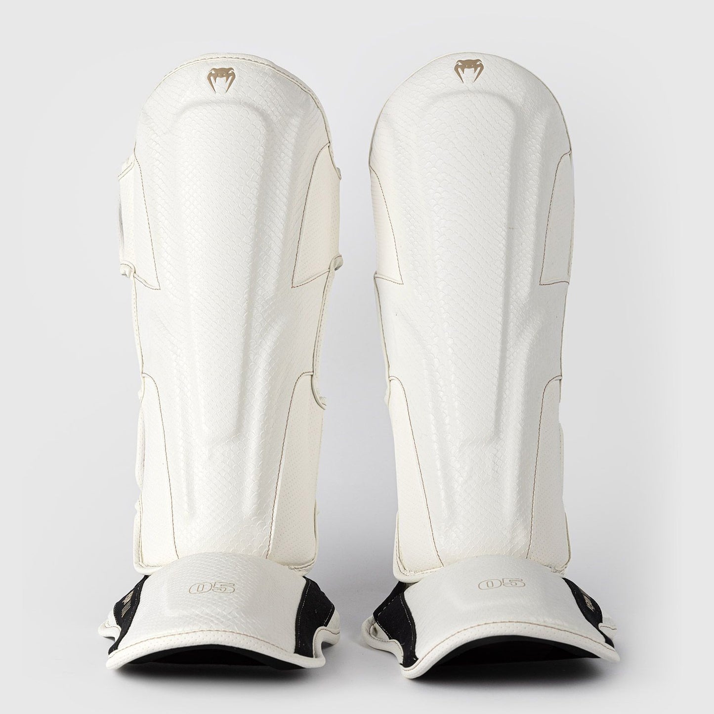 Venum Impact Evo Scales Shin Guards - Ivory