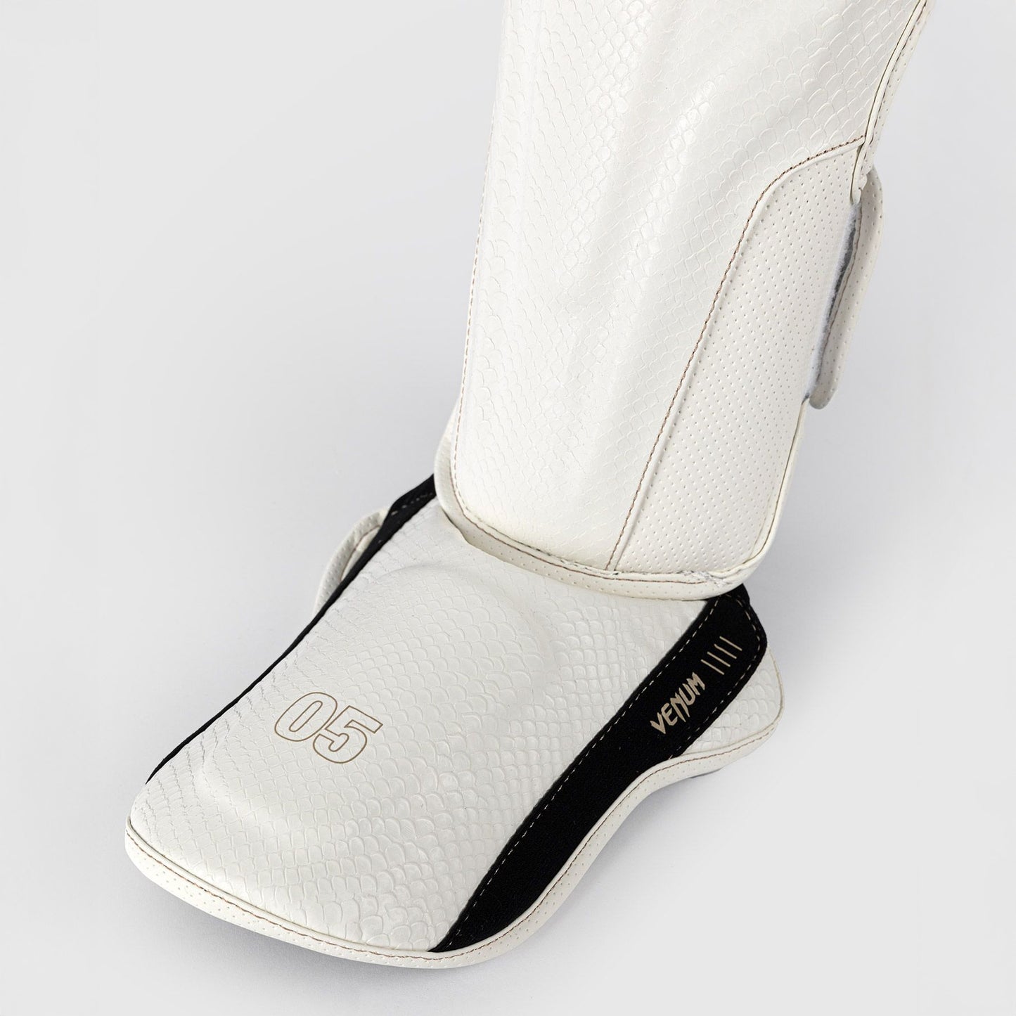 Venum Impact Evo Scales Shin Guards - Ivory