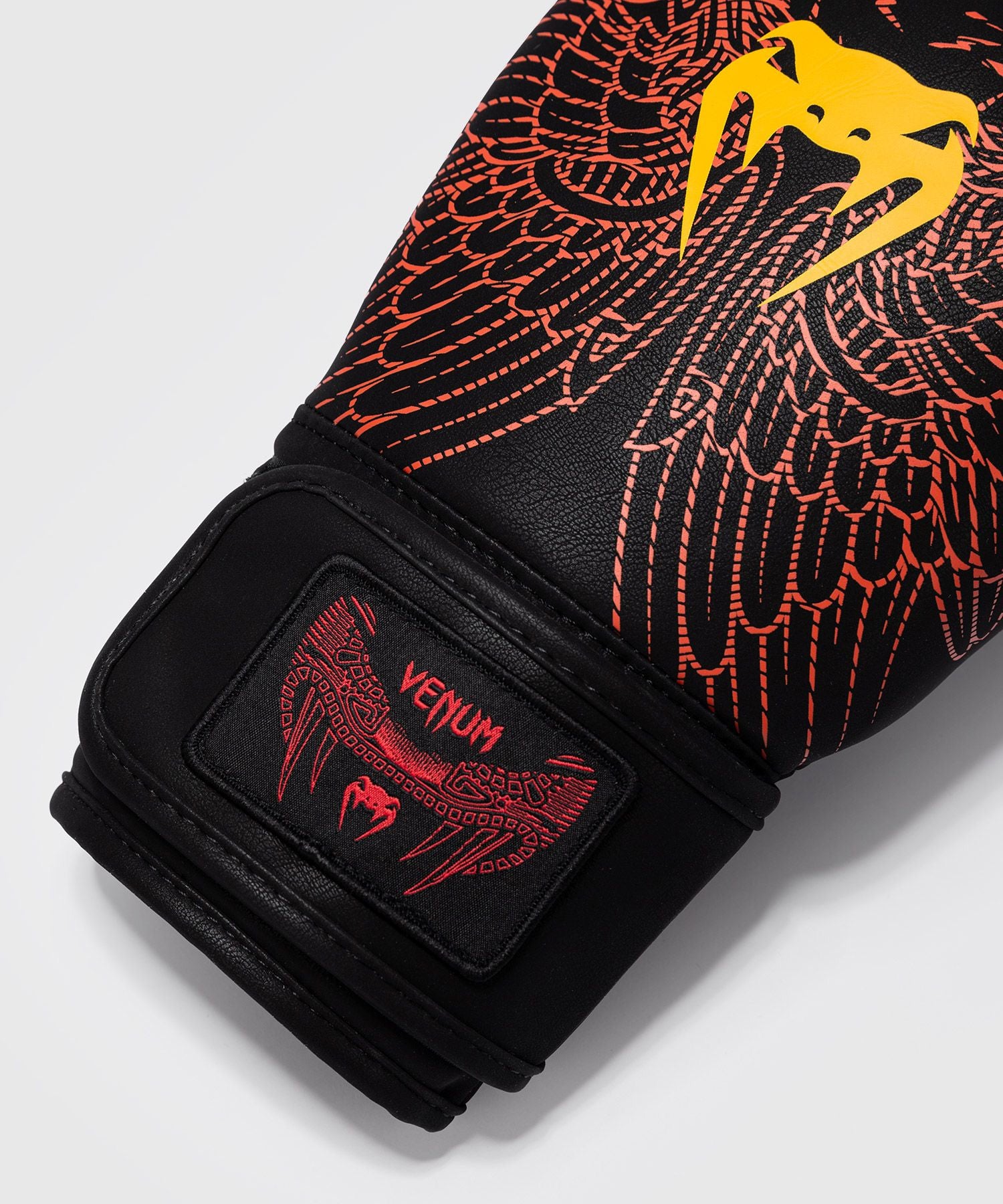 Venum Quetzal Fury Boxing Gloves Black/Fury Red/Tangerine - The Fight Club