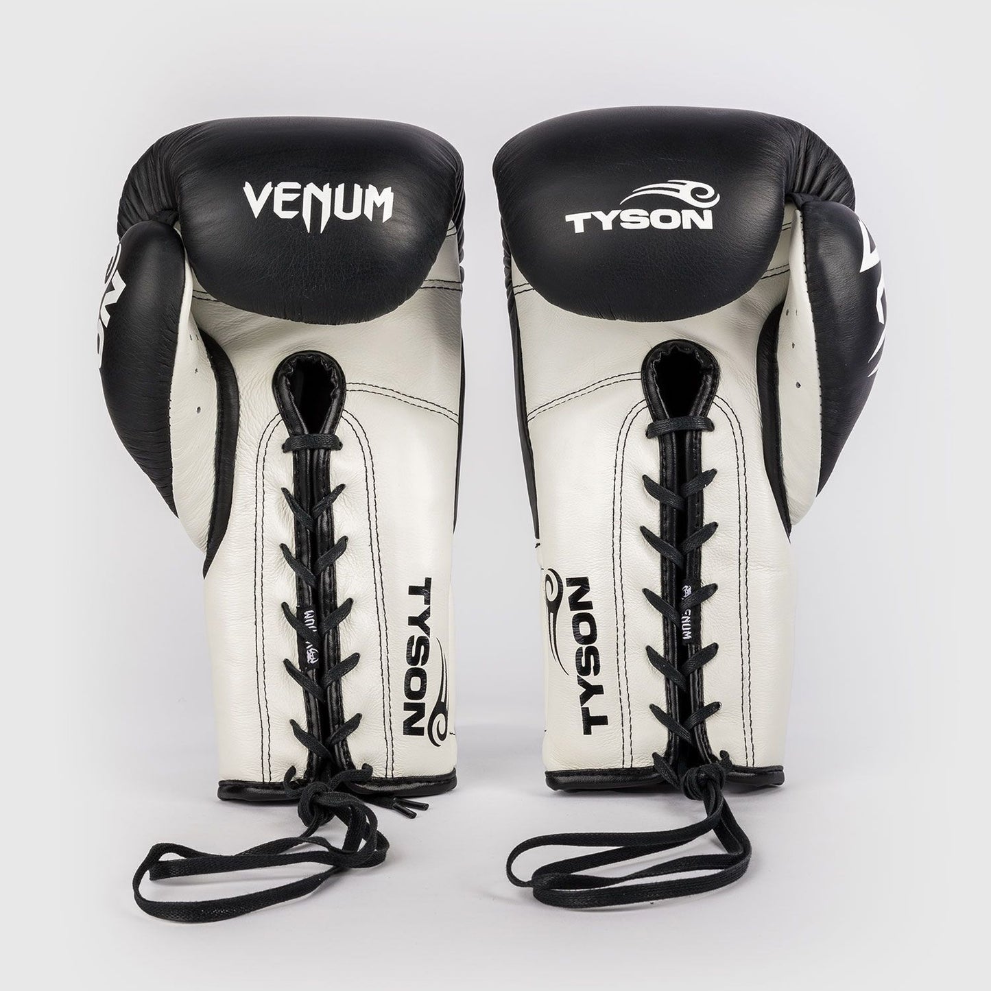 Venum Giant 2.0 Mike Tyson Pro Boxing Gloves with Laces Deep Black/Optical White - The Fight Club