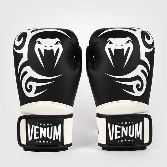 Venum Giant 2.0 Mike Tyson Pro Boxing Gloves Deep Black/Optical White - The Fight Club