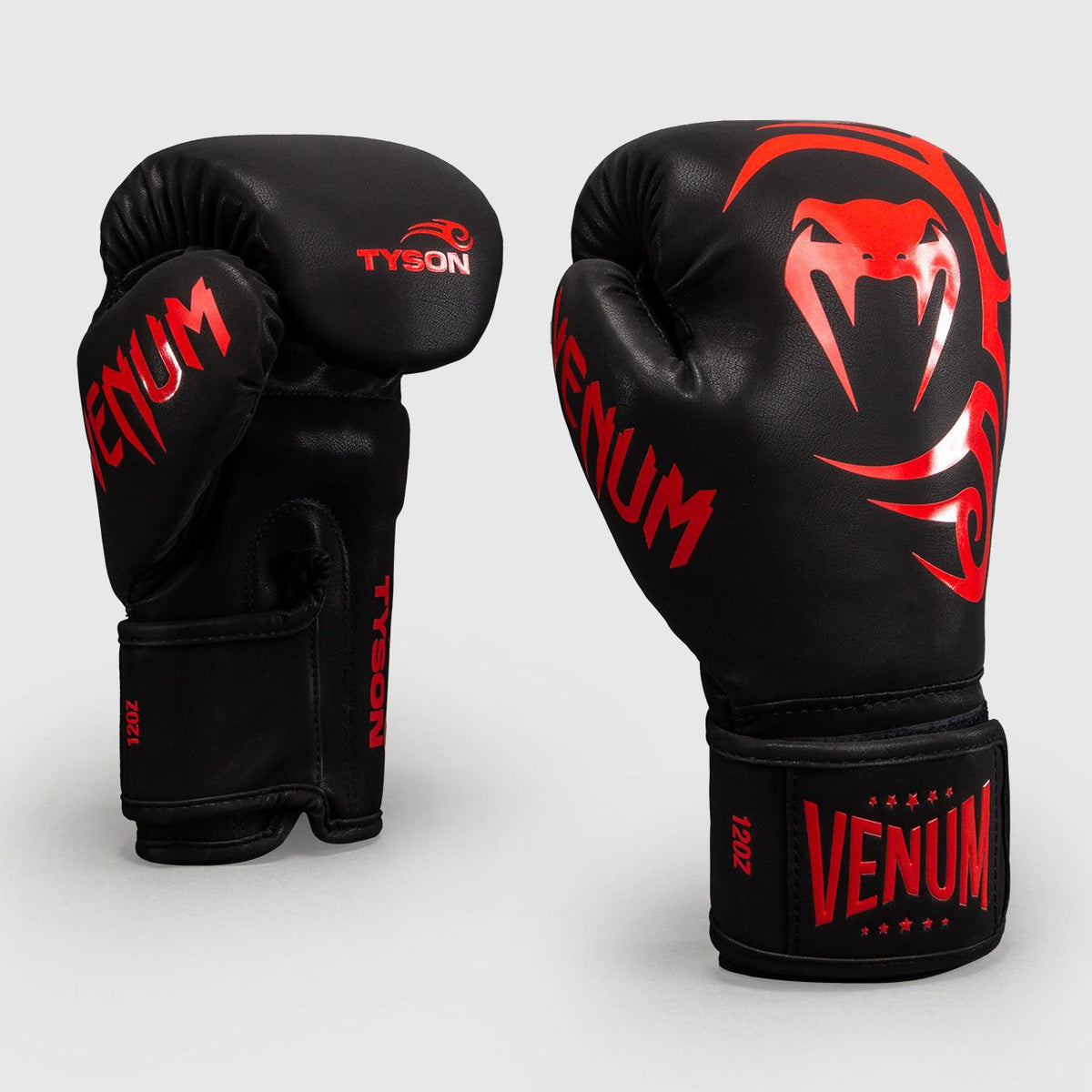 Venum Mike Tyson Replica Boxing Gloves Black/Red - The Fight Club