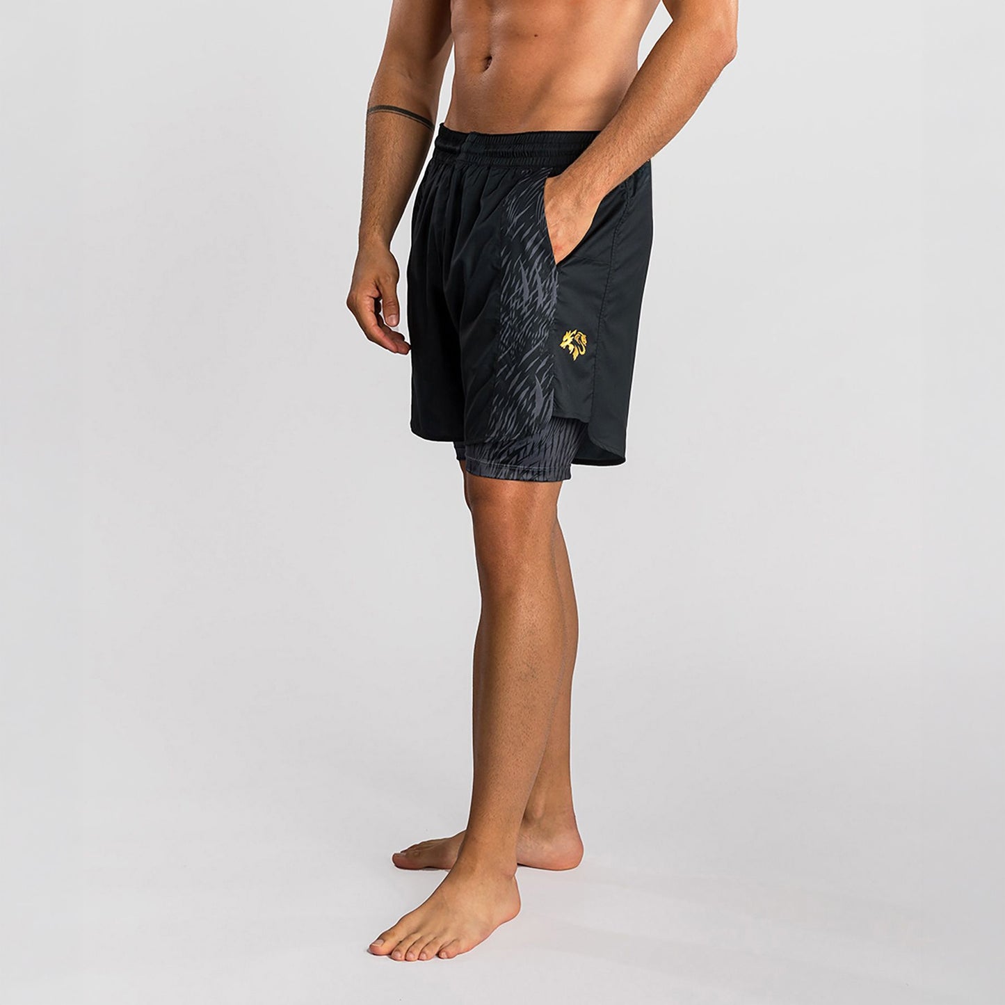 Venum x Chimaev Training Shorts Black/Grey - The Fight Club
