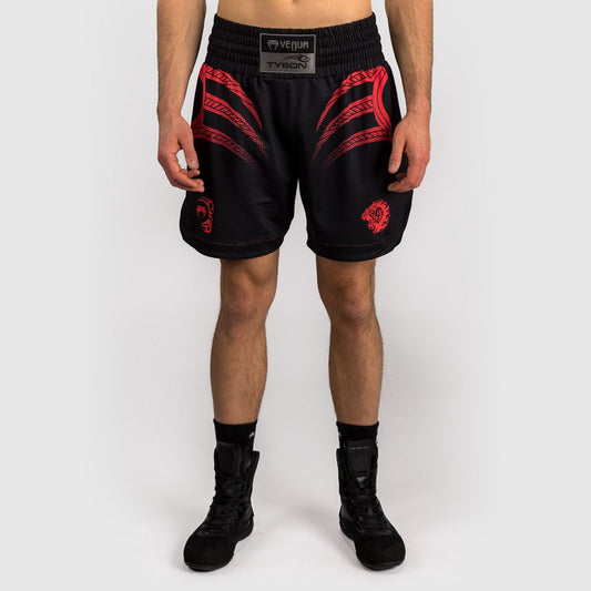Venum x Mike Tyson Tiger Boxing Shorts Deep Black/Intense Red - The Fight Club
